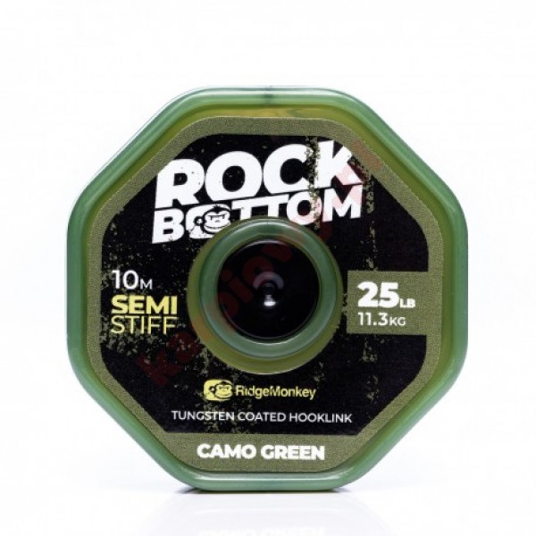 Plecionka Rock Bootom Tungsten Coated Semi Stiff Camo Green 25LB