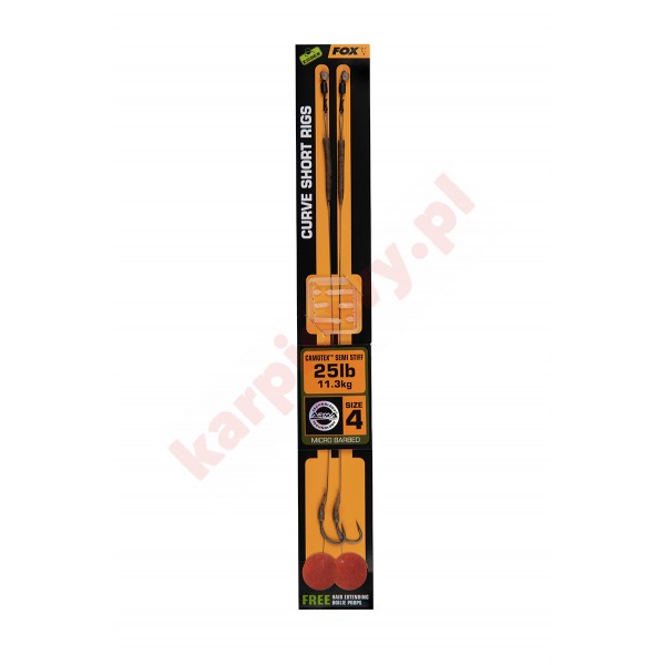 Gotowy Przypon Curve Short Fluoro 4-20lb (micro Barbed)
