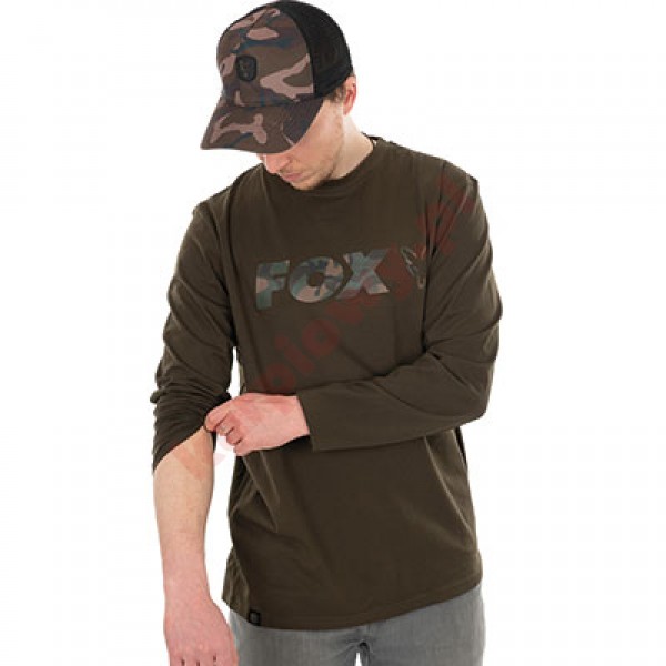 Koszulka Long Sleeve Khaki/Camo T-Shirt L