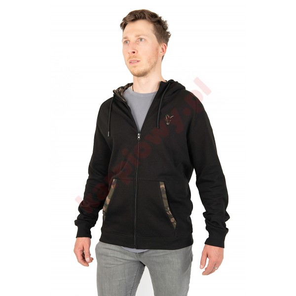 Bluza LW Black/Camo Print Zig Hoody- Large