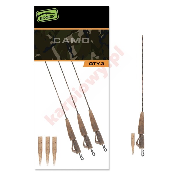 Camo Submerge Lead Clip Leaders - 40LB