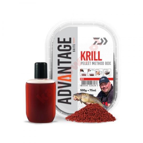 Pellet Krill 500g+75ml dip Method Box