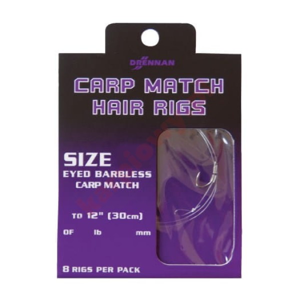 Gotowe przypony - carp match hair rigs nr10 / 0,185mm