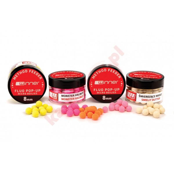 Method/Feeder Fluo Pop-Up Micro Boilies 8mm/20g Kokosowa Słodycz