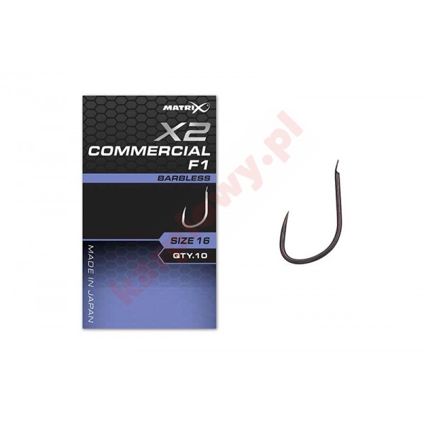Haczyki X2 - Commercial F1 Hooks 14 Barbless