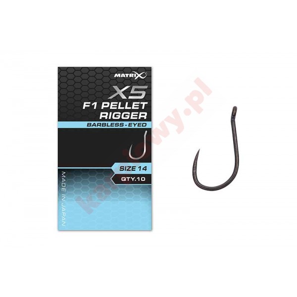 Haczyki X5 - F1 Pellet Rigger Hooks 12 Barbless