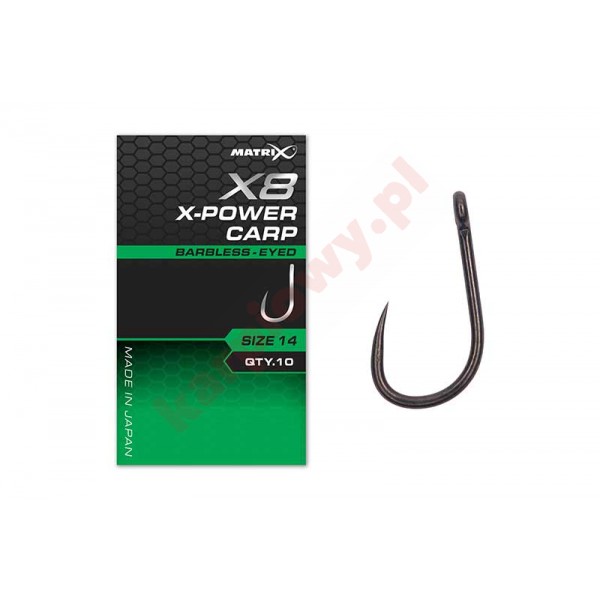 Haczyki X8 - X-Power Carp Hooks 10 Barbless