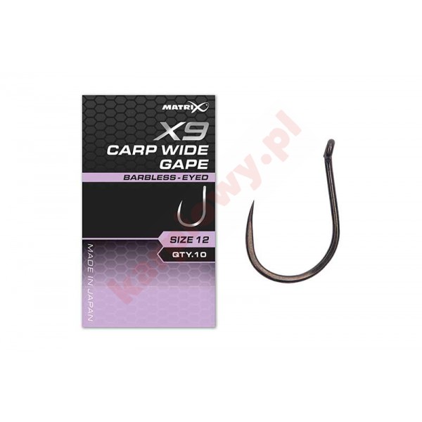 Haczyki X9 - Carp Wide Gape Hooks 10 Barbless