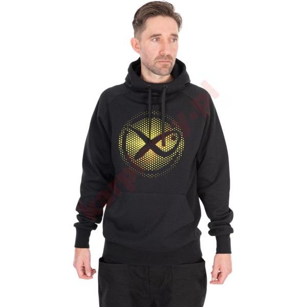 Bluza Matrix Large Fade Logo Hoody Black/Lime - roz. M