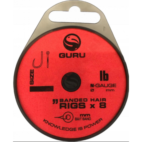 Przypony Banded Hair Rigs - QM1 - 15"/38cm - roz.12 // 0.19mm