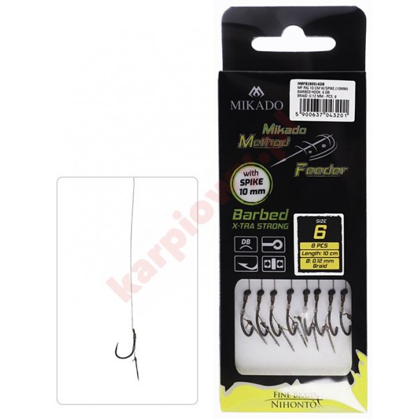 Haczyk Method z Igłą 10 0.12mm Plecionka