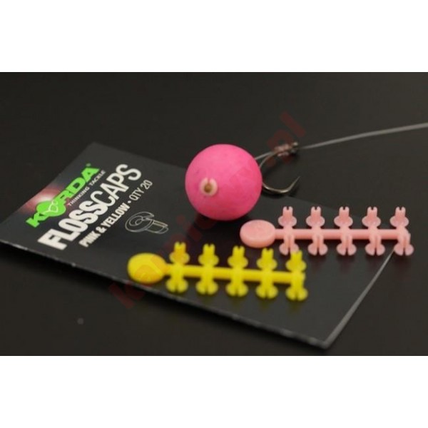 Kapturki do Bait Floss'a - Floss Caps Pink/Yellow