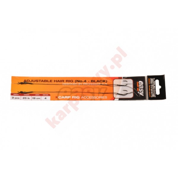 Gotowe Przypony HAIR RIG NR4 BLACK 2PCS