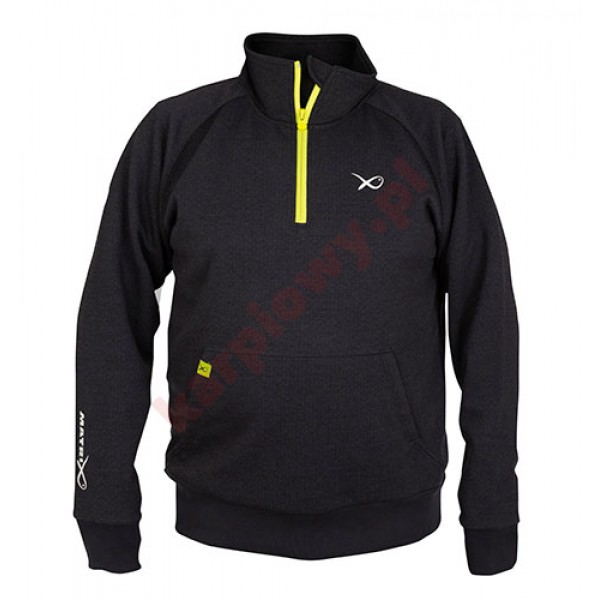 Bluza Minimal Black Marl Lime QTR. Zip Pullover  X Large