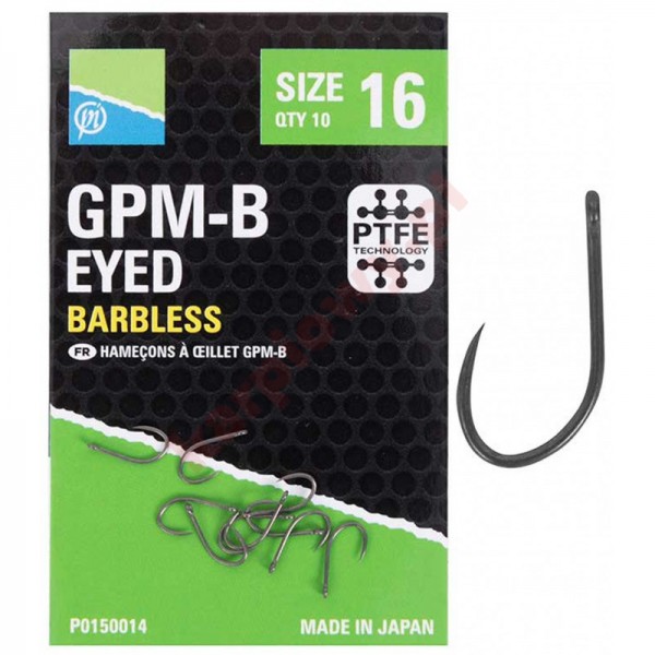 Haczyk GPM-B Barbless Eyed - roz.14