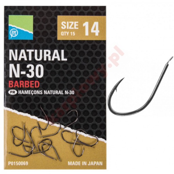 Haczyki Natural N-30 size 12