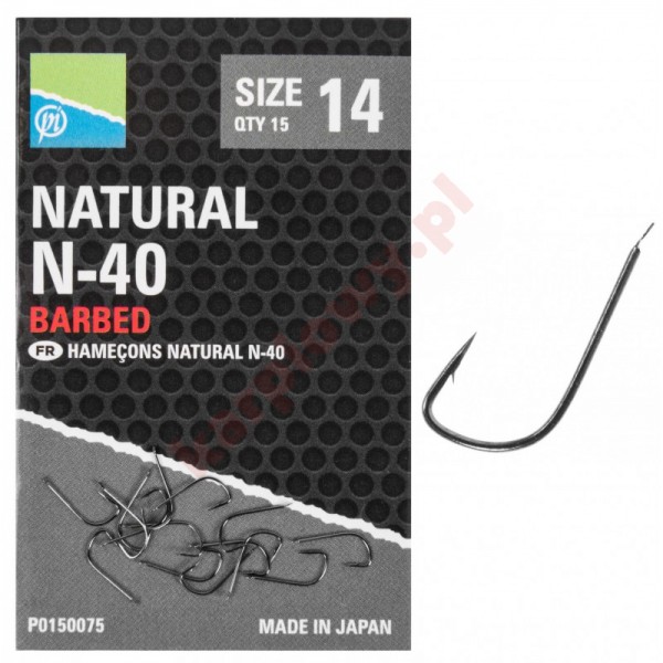 Haczyki Natural N-40 size 12