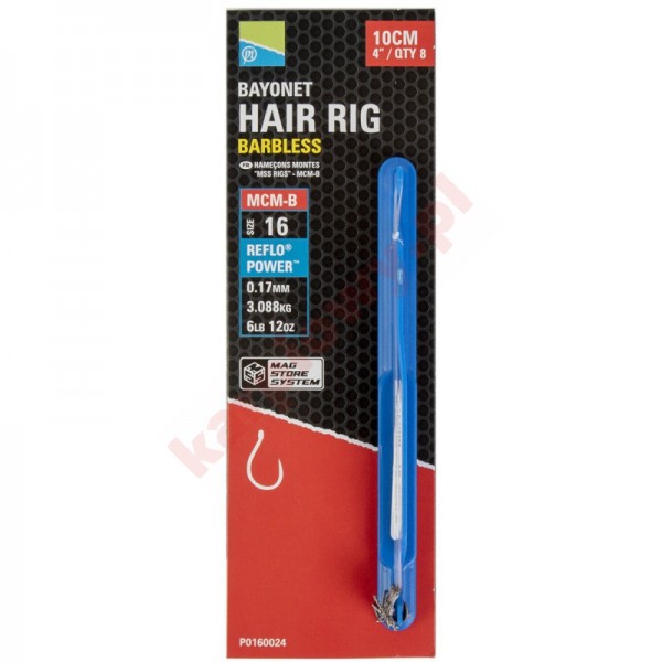  Przypony MCM-B Mag Store Hair Rigs - 4" / BAYONET / roz.12