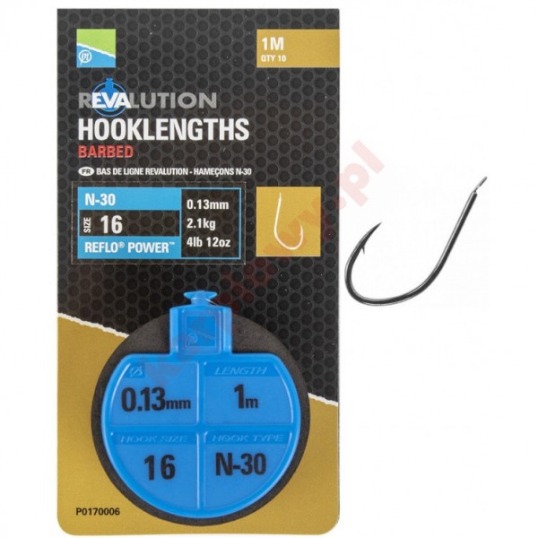 Przypony Hooklengths N30  roz. 12 -100cm