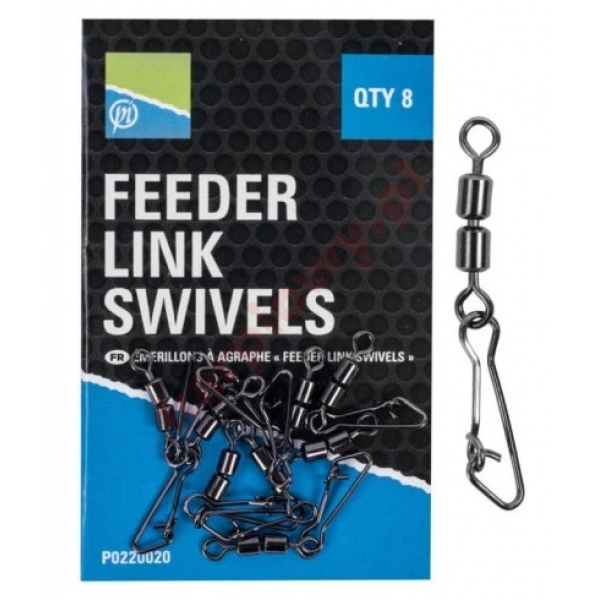 Agrafka z Krętlikiem Double Feeder Link Swivel