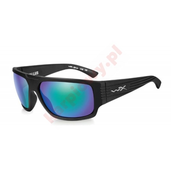 VALLUS Polarized Emerald Mirror Matte Black Frame 