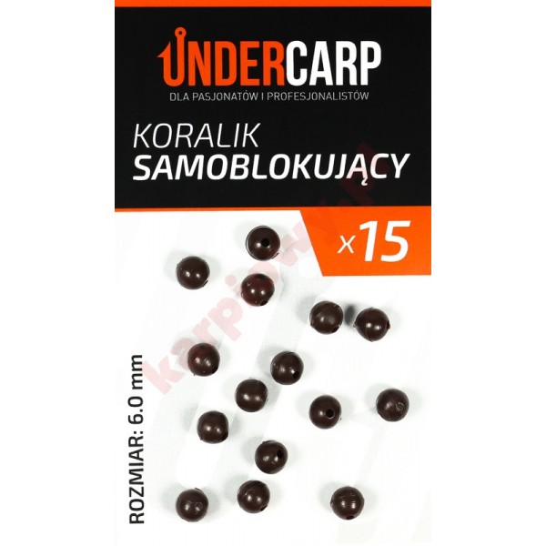 Koralik samoblokujący 6mm brązowy
