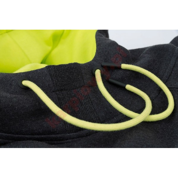 Bluza - minimal black marl lime hoody XXL