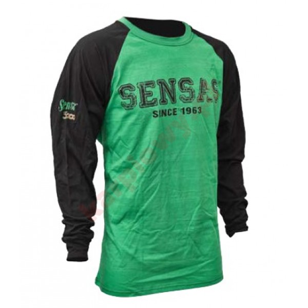 Koszulka MANCHES LONGUES VERT & NOIR XL