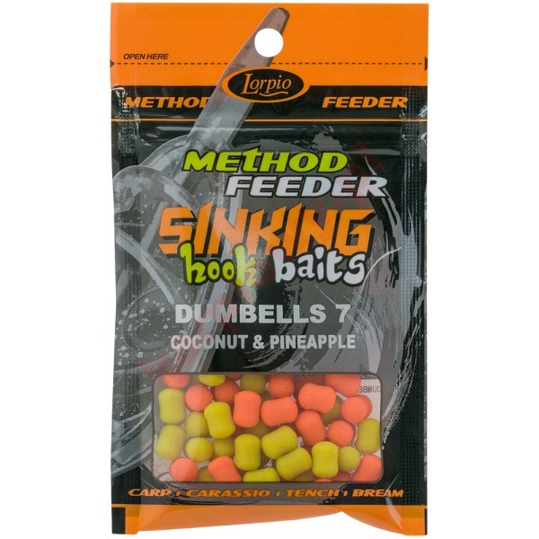 Kulki sinking hook baits dumbells coconut & pineapple 7x10 / 20g