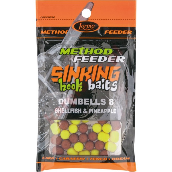 Kulki sinking hook baits dumbells shellfish & pineapple 8x10 / 20g	