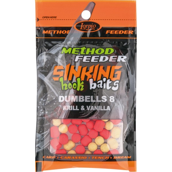 Kulki sinking hook baits dumbells krill & vanilla 8x10 / 20g	