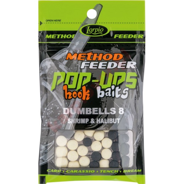 Kulki pop-ups hook baits dumbells shrimp & halibut 8x10 / 15g	