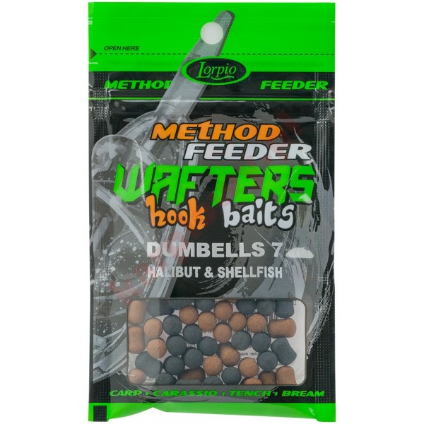 Kulki wafters hook baits dumbells halibut & shellfish 7x10 / 15g	
