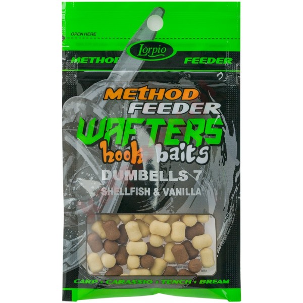 Kulki wafters hook baits dumbells shellfish & vanilla 7x10 / 15g	