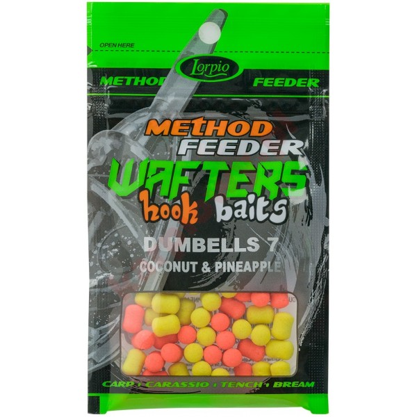 Kulki wafters hook baits dumbells coconut & pineapple 7x10 / 15g	