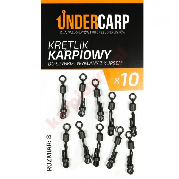 Krętlik karpiowy do szybkiej wymiany z klipsem 8