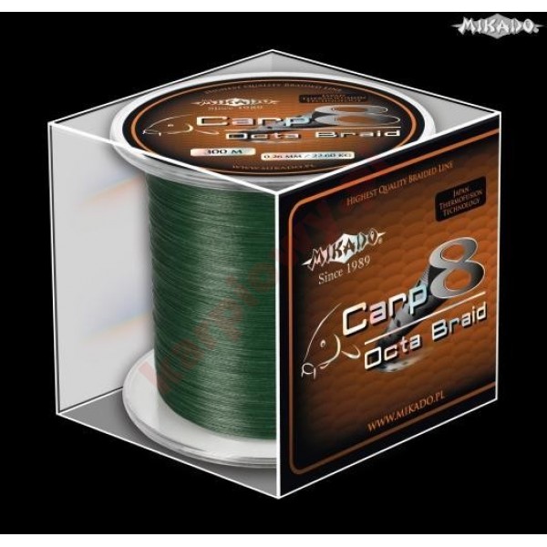 Plecionka carp octa braid 0.23mm green 600m