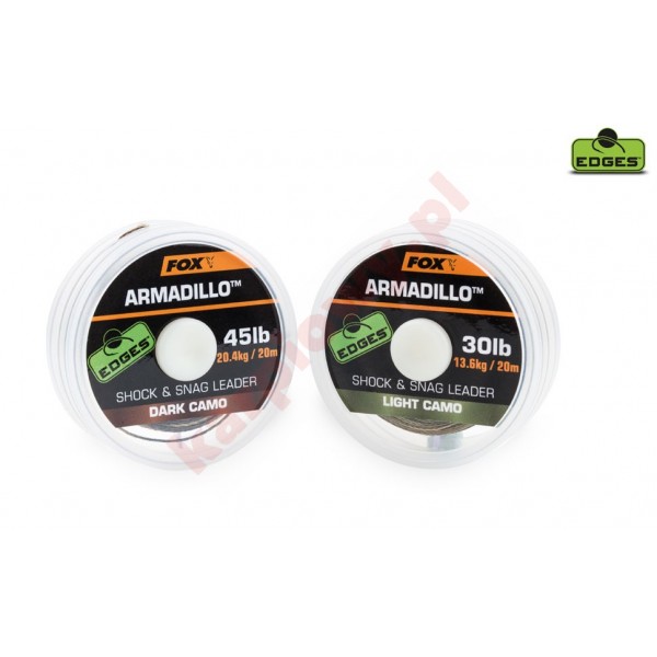 Edges Armadillo Shock & Snag Leader 30lb 20m Dark Camo