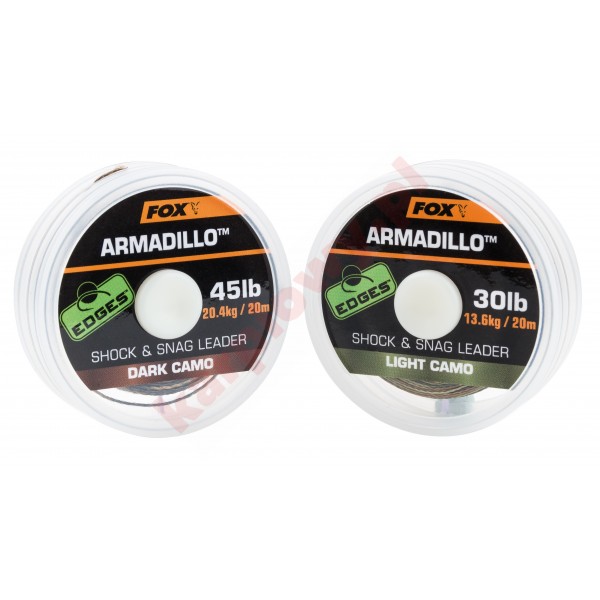 Edges Armadillo Shock & Snag Leader 30lb 20m Light Camo
