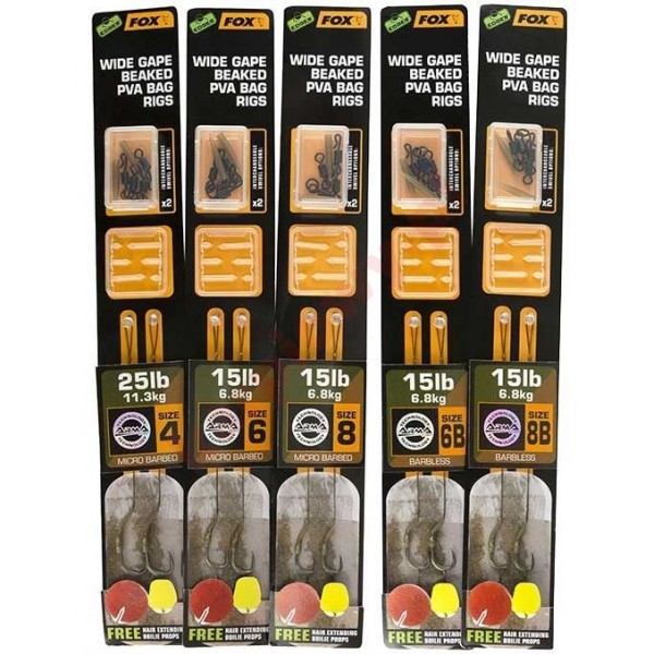 Gotowe przypony - armapoint wide gape PVA bag rigs 15lb size 6