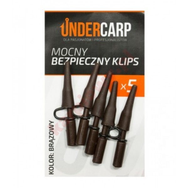 Mocny bezpieczny klips brązowy
