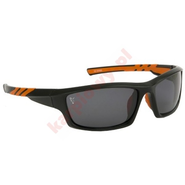 Okulary - sunglasses black / orange grey