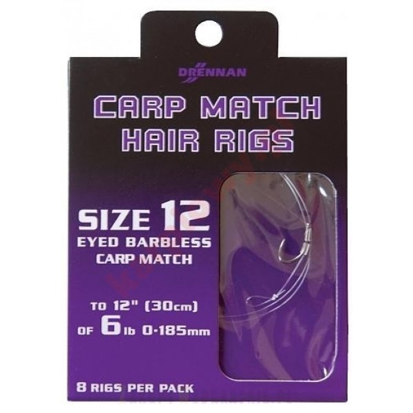 Gotowe przypony - carp match hair rigs nr12 / 0,185mm
