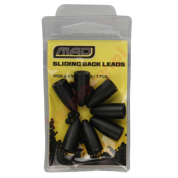 Sliding back leads 10gr & 4mm beads