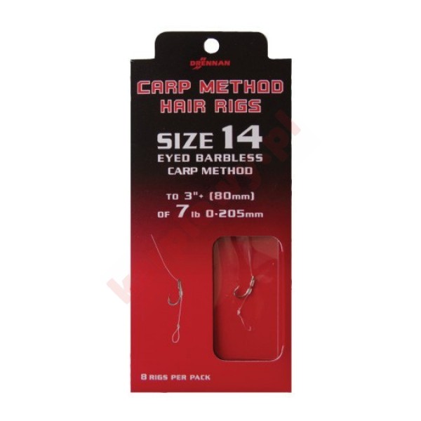 Gotowe przypony - carp method hair rigs nr10/0,22mm