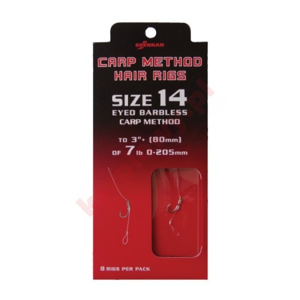 Gotowe przypony - carp method hair rigs nr 16/0,185mm