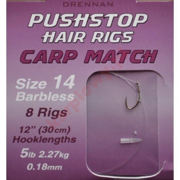Gotowe przypony - pushstop h'rig carp match nr12