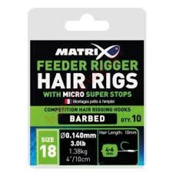 FEEDER RIGGER HAIR RIGS SIZE 18 0,14mm