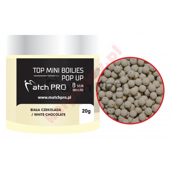 Kulki top boilies pop up white chocolate 8mm 20g