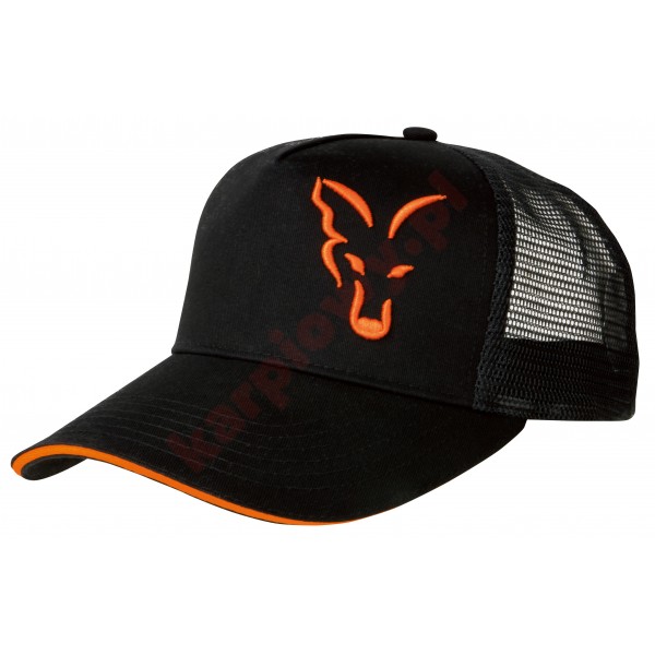 Czapka black / orange trucker cap 